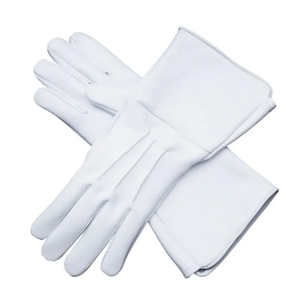 Leather Gloves Long Cuff Medieval Perfect Fit Premium Quality Soft Leather NEW